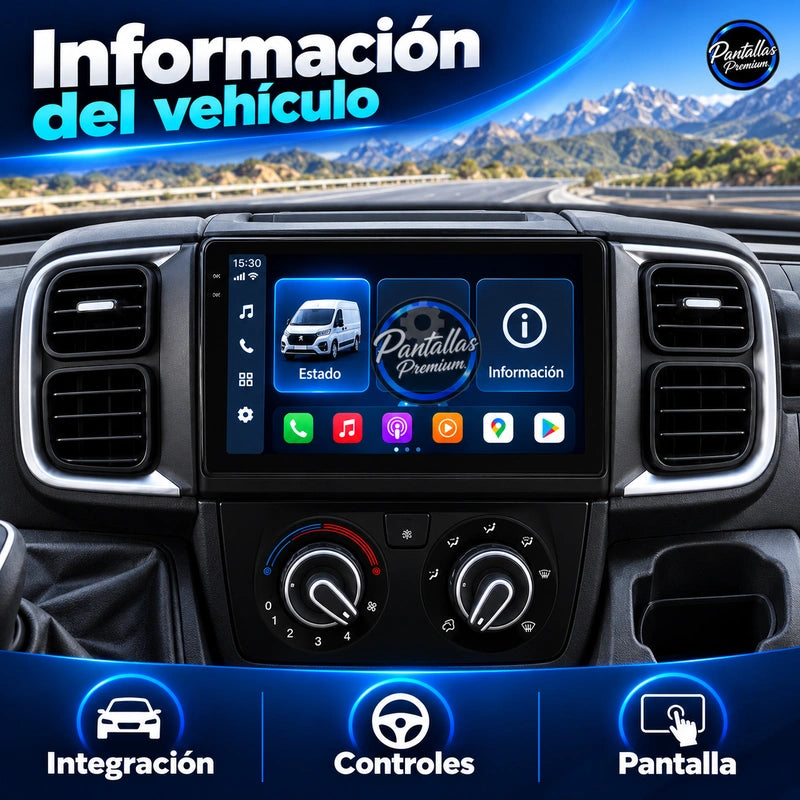 Peugeot Boxer Fiat Ducato Citroen Jumper 2018-2026 - Radio Pantalla Carplay y Android Auto - informacion - Pantallas Premium