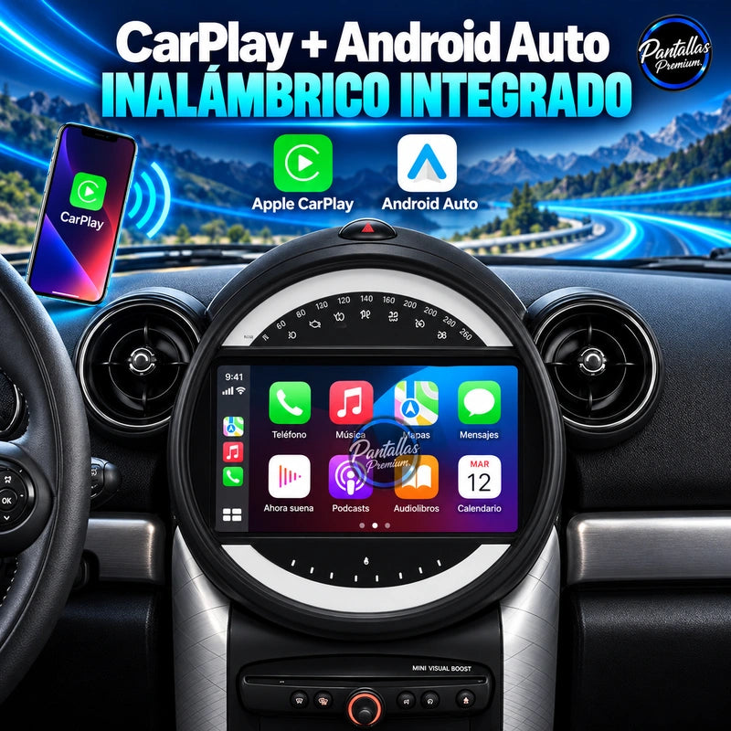 BMW Mini Cooper Countryman R56 R60 2010-2016 - Radio Pantalla Carplay y Android Auto - carplay - Pantallas Premium