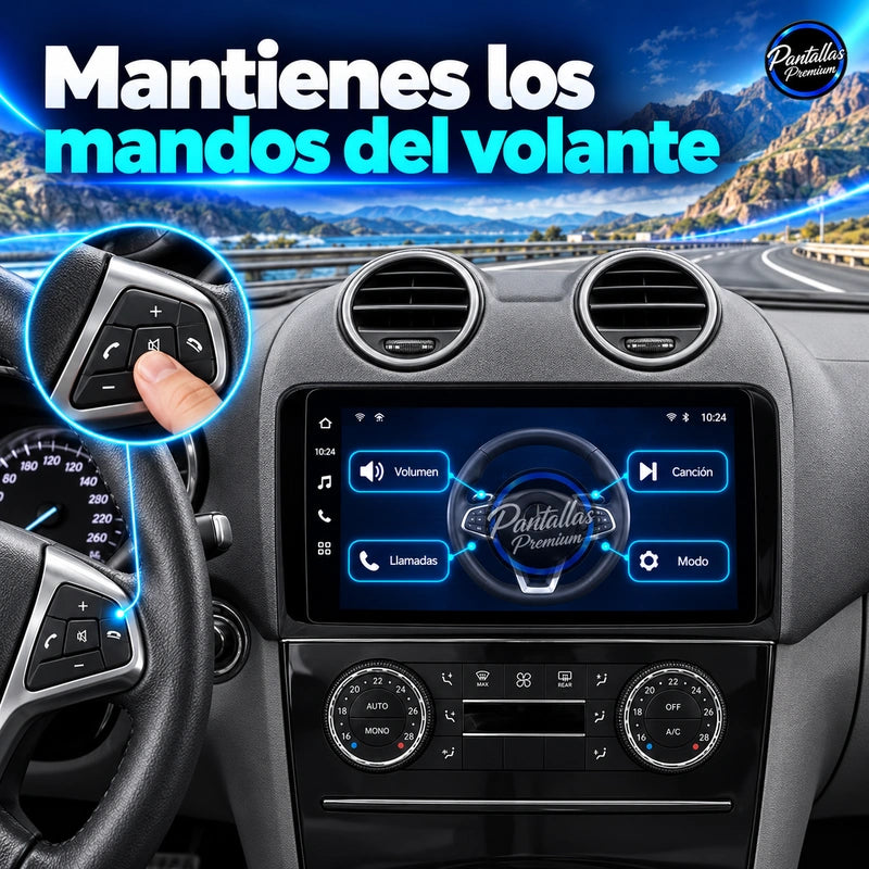 Mercedes-Benz ML GL W164 - Radio Pantalla Carplay y Android Auto - mandos - Pantallas Premium