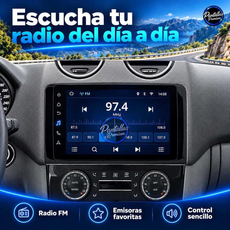 Mercedes-Benz ML GL W164 - Radio Pantalla Carplay y Android Auto - radio - Pantallas Premium