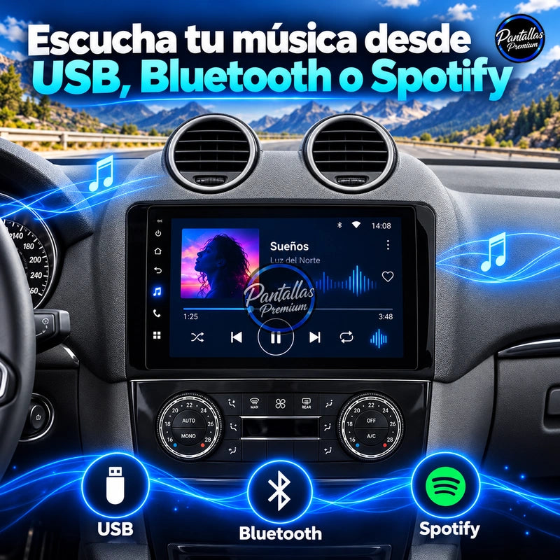 Mercedes-Benz ML GL W164 - Radio Pantalla Carplay y Android Auto - musica - Pantallas Premium