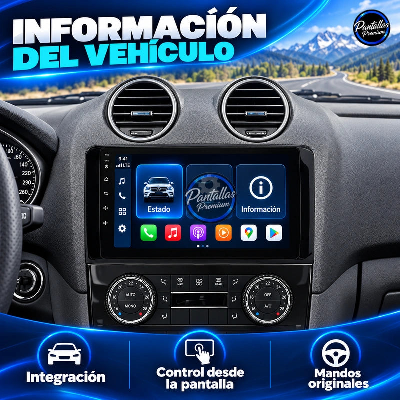 Mercedes-Benz ML GL W164 - Radio Pantalla Carplay y Android Auto - informacion - Pantallas Premium