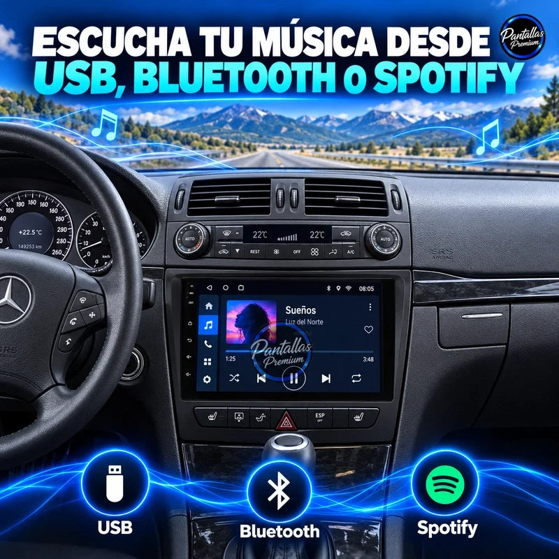 Mercedes-Benz W211 - musica - Pantallas Premium