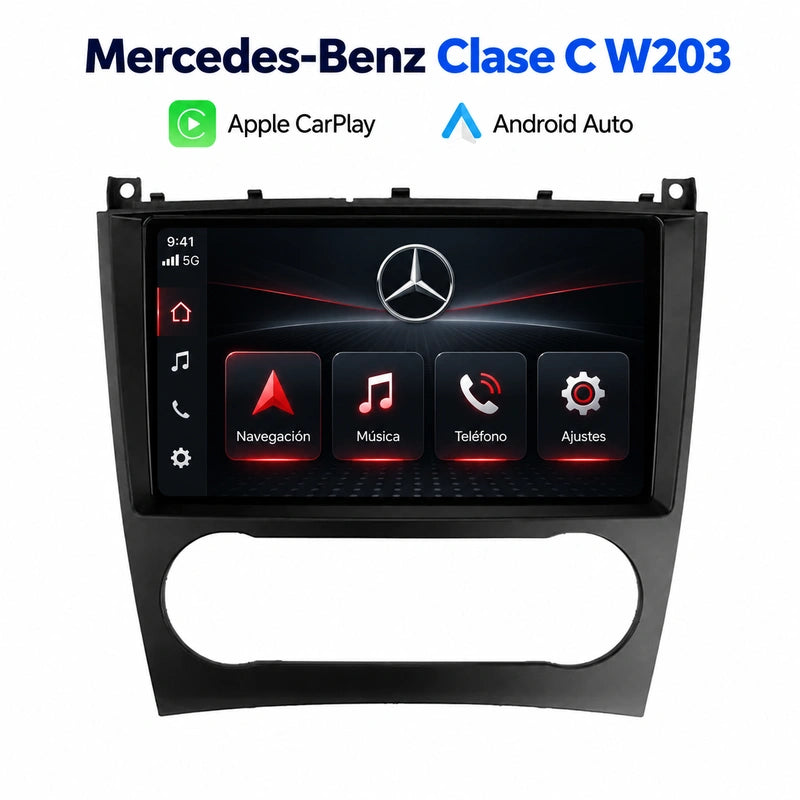 Mercedes-Benz Clase C - Radio Pantalla Carplay y Android Auto - Portada CarPlay y Android Auto