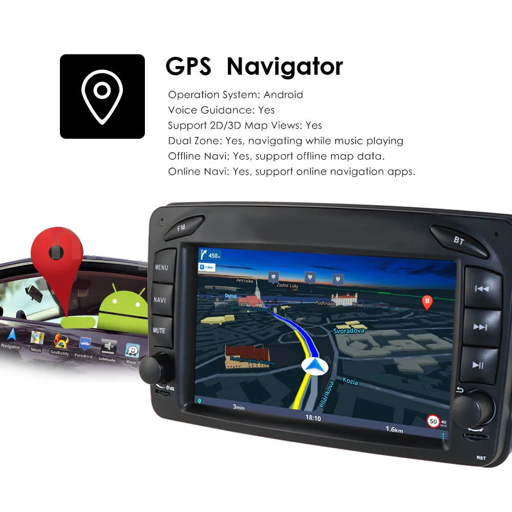 Radio Pantalla Carplay para Mercedes-Benz W203 W209 - foto 3