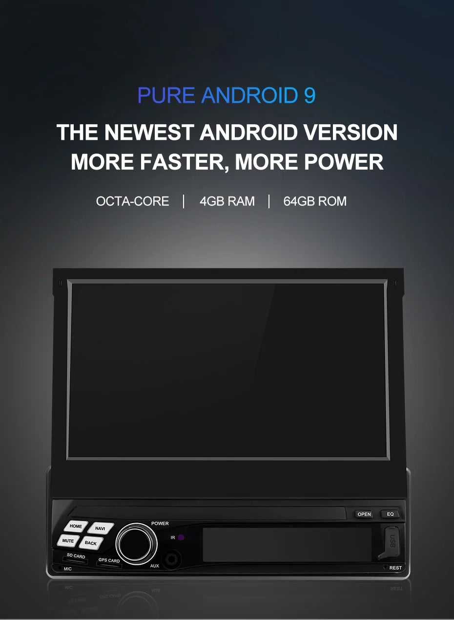 Radio 1 din android 4gb + 64gb