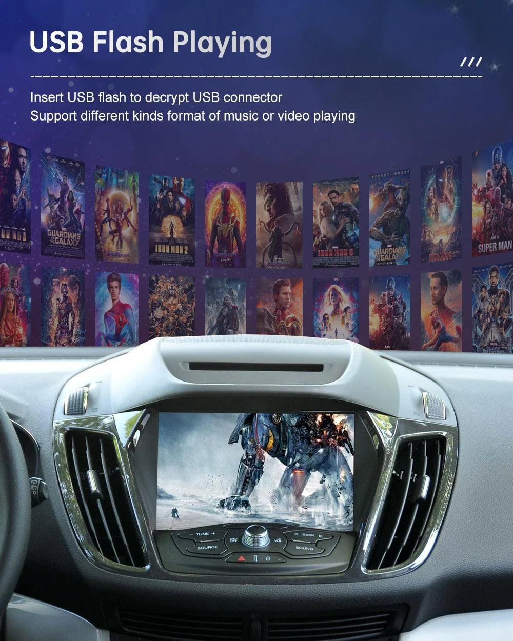 Interfaz CarPlay Inalámbrico + Android Auto para Ford Sync 2 (Explorer, Focus, Fiesta, C-Max, Edge, F-150, Fusion, Taurus)
