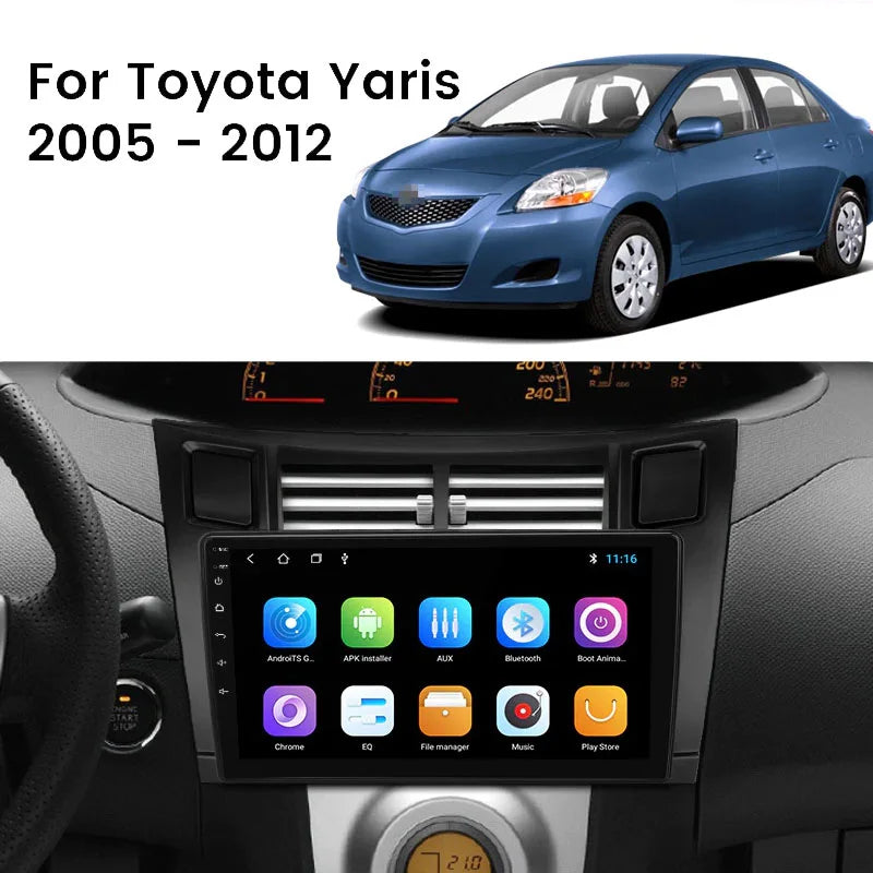 Radio Pantalla Carplay para Toyota Yaris 2005-2012 - foto 2