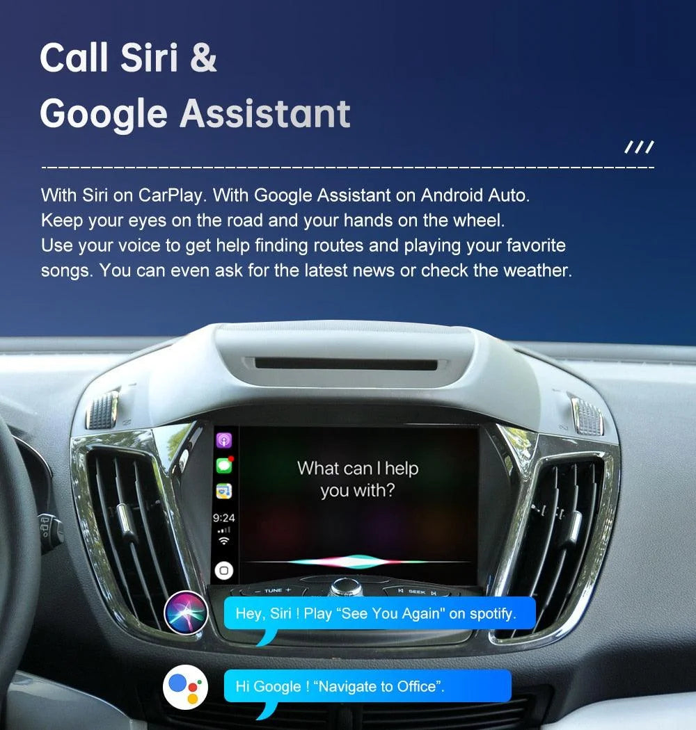 Interfaz CarPlay Inalámbrico + Android Auto para Ford Sync 2 (Explorer, Focus, Fiesta, C-Max, Edge, F-150, Fusion, Taurus)