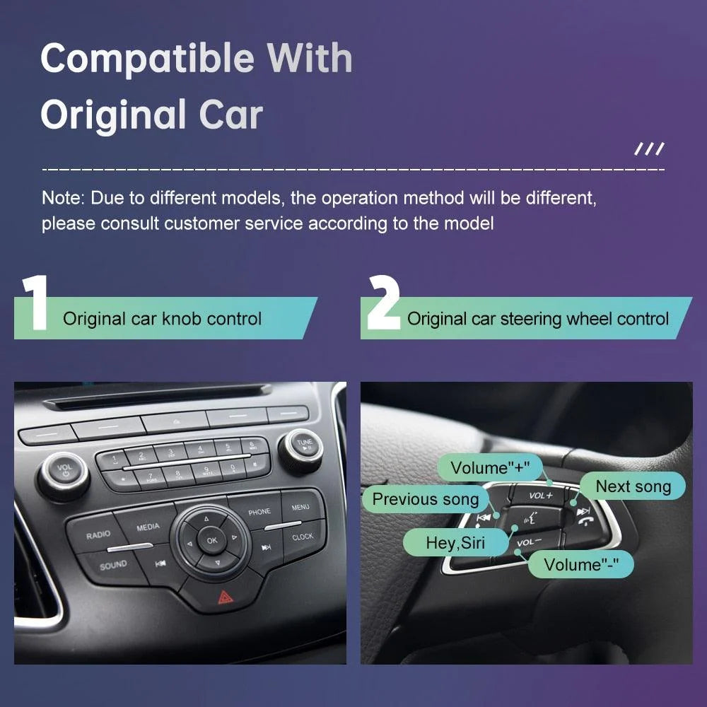 Interfaz CarPlay Inalámbrico + Android Auto para Ford Sync 2 (Explorer, Focus, Fiesta, C-Max, Edge, F-150, Fusion, Taurus)