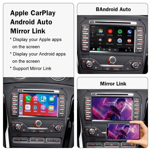 Interfaz CarPlay Inalámbrico + Android Auto para Ford Sync 2 (Explorer, Focus, Fiesta, C-Max, Edge, F-150, Fusion, Taurus)