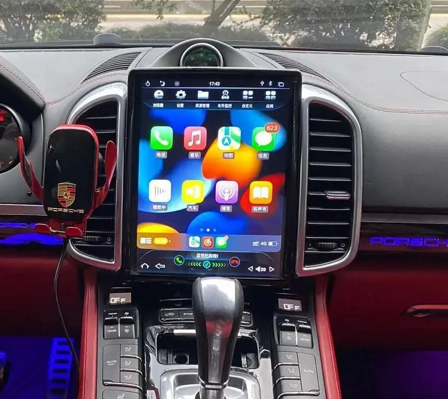 Radio CarPlay Porsche Cayenne Tipo Tesla 2010-2018