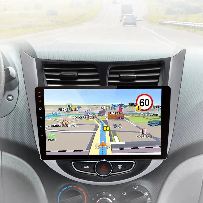Radio Pantalla Carplay para Hyundai Solaris Verna Accent 1 2010-2016