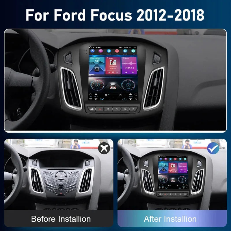 Radio Pantalla Carplay para Ford Focus Tesla 2012-2018 - foto 2