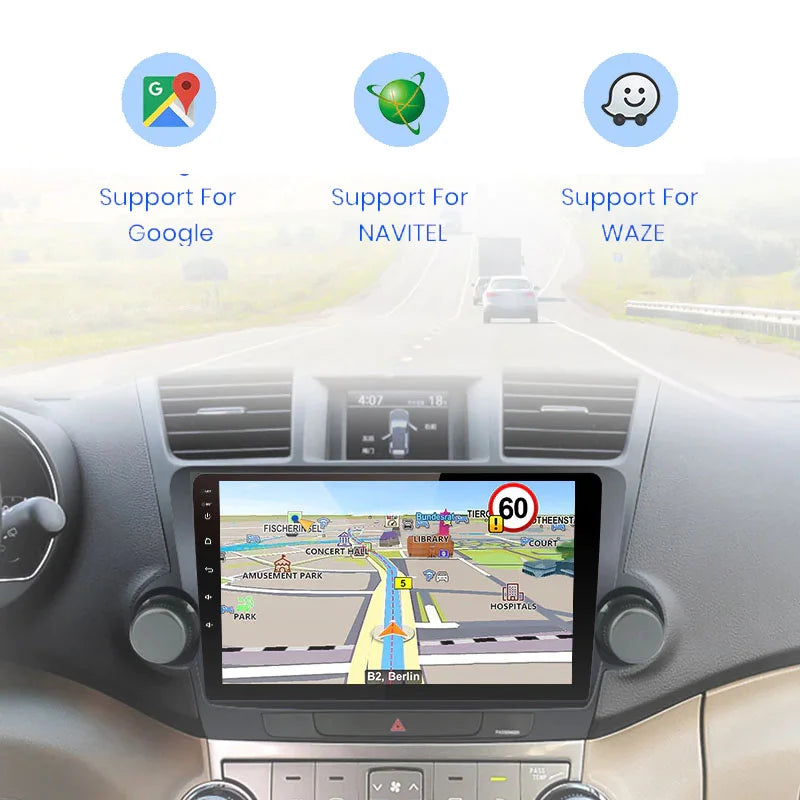 Radio Pantalla Carplay para Toyota Highlander 2007-2013