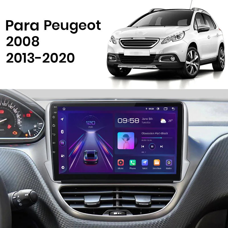 Radio Pantalla Carplay para Peugeot 208 2008 - foto 2