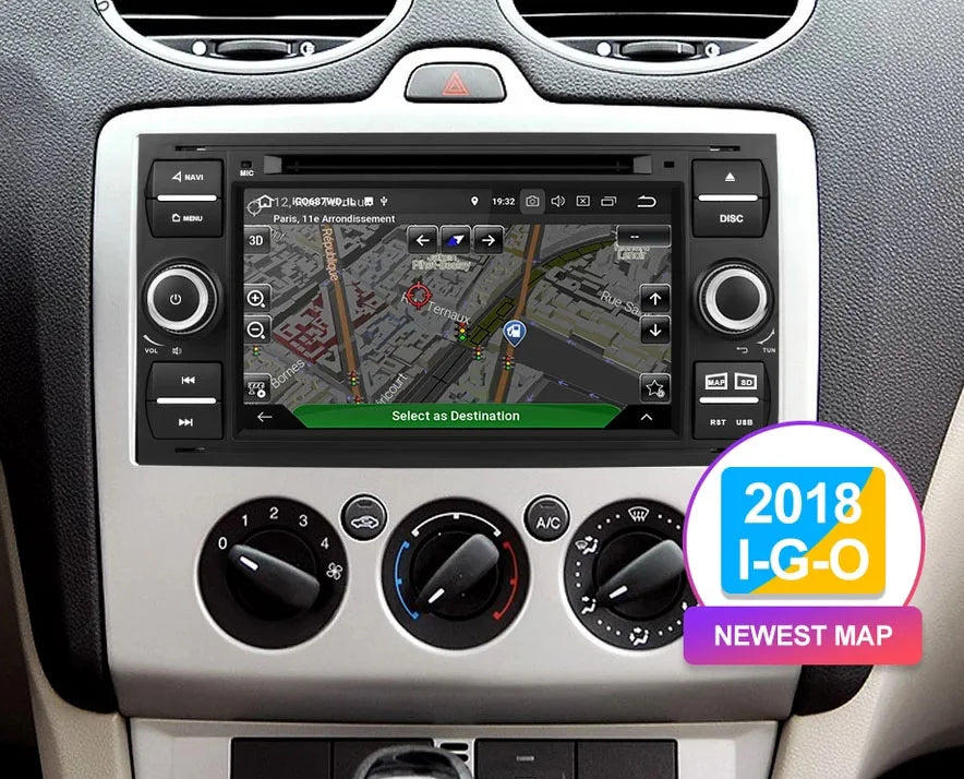 Radio Pantalla Carplay para Ford Mondeo Focus C-Max