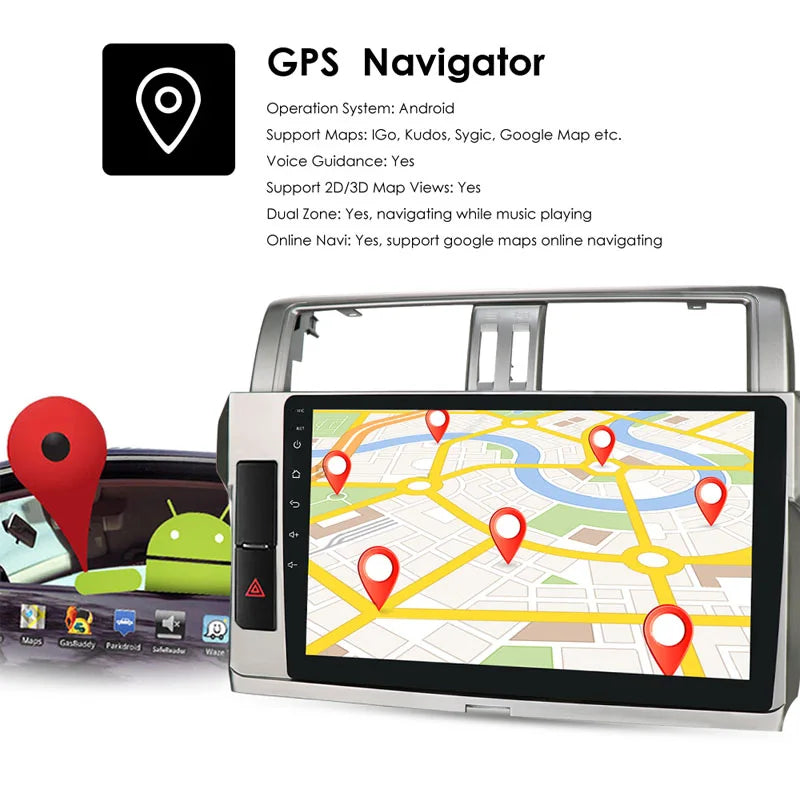 Radio Pantalla Carplay para Toyota Land Cruiser Prado 150 - foto 3