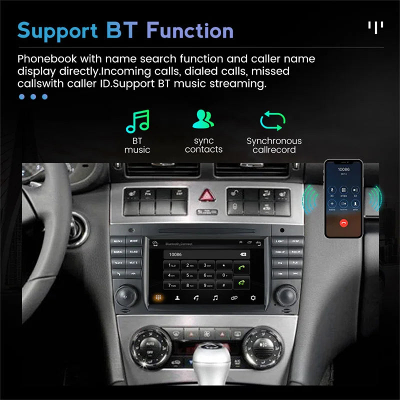 Radio Pantalla Carplay para Mercedes-Benz W203