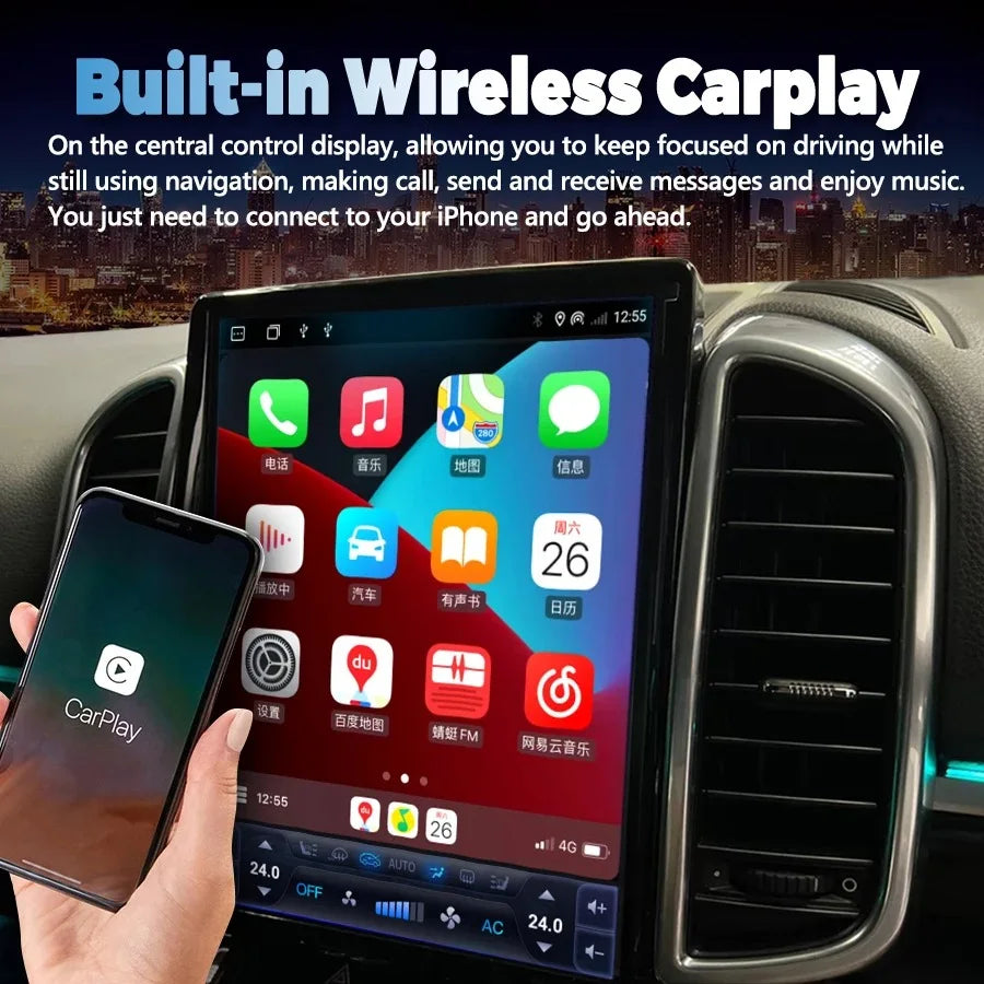 Radio Pantalla Carplay para Porsche Cayenne Tipo Tesla 2010-2018 - foto 2