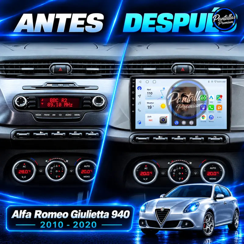 Antes y después Alfa Romeo Giulietta 940 2010-2020