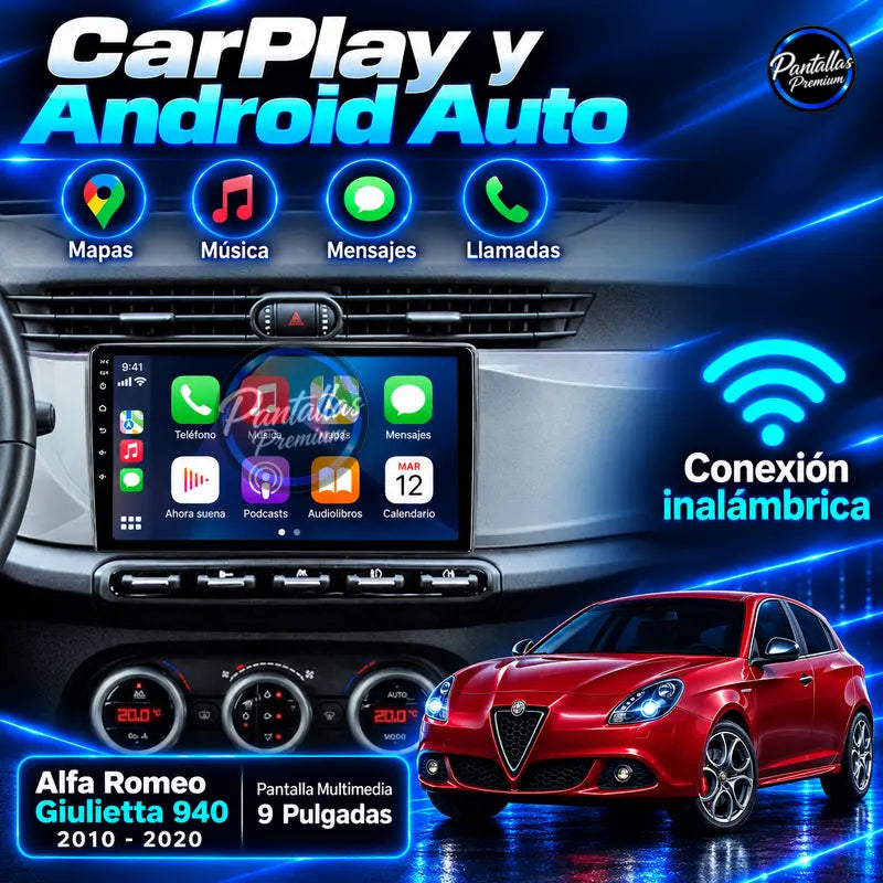 CarPlay y Android Auto inalámbricos Alfa Romeo Giulietta 940