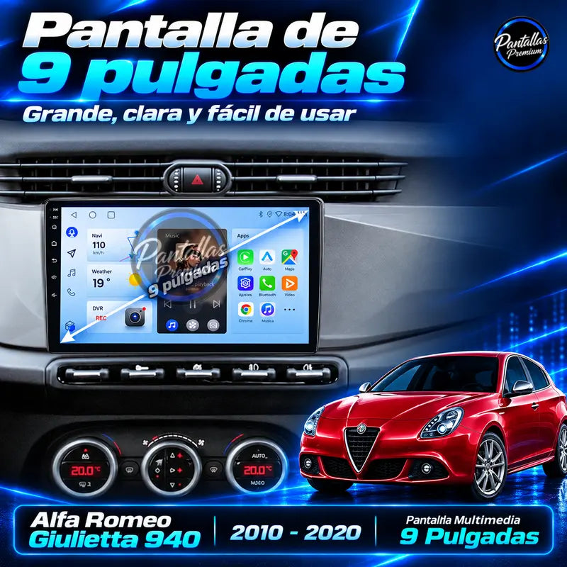 Pantalla de 9 pulgadas Alfa Romeo Giulietta 940