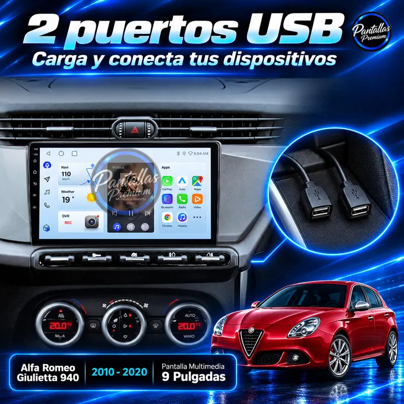 2 puertos USB Alfa Romeo Giulietta 940