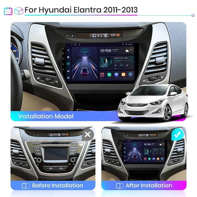Radio Pantalla Carplay para Hyundai Elantra Avante MD I35 2011-2013 - foto 2