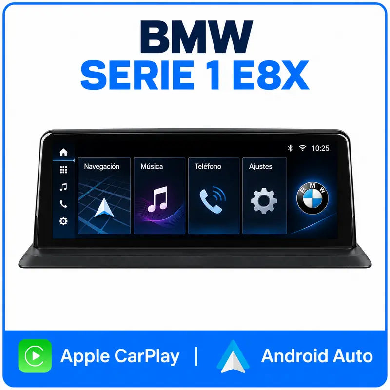 BMW Serie 1 E81 E82 E87 E88 - Radio Pantalla CarPlay Android Auto