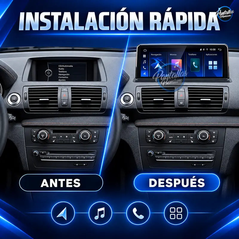 BMW Serie 1 E81 E82 E87 E88 - Instalación rápida antes y después
