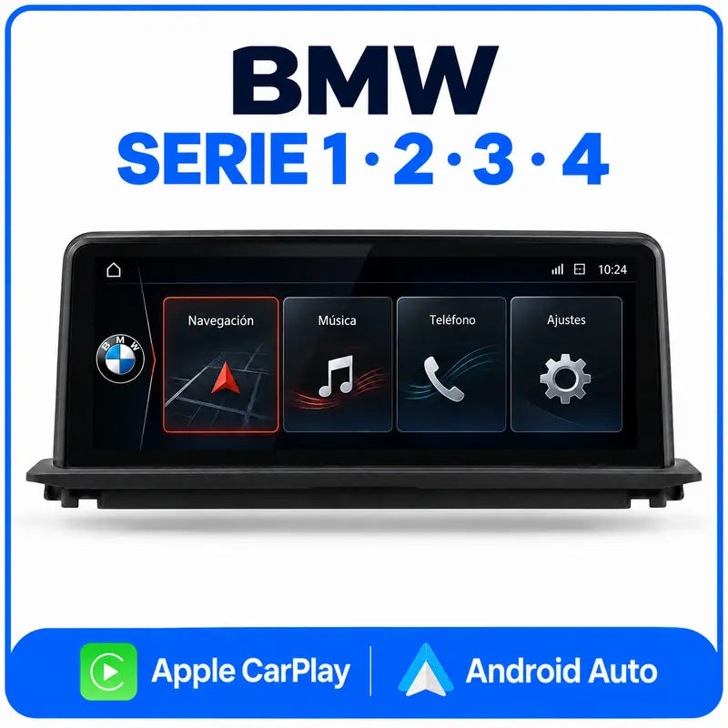 Radio pantalla CarPlay y Android Auto para BMW Serie 1 2 3 4 F20 F30 F32 F36 NBT EVO 10.25'' 2012-2021