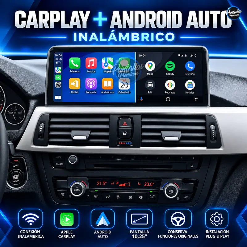 Radio pantalla CarPlay y Android Auto para BMW Serie 1 2 3 4 F20 F30 F32 F36 NBT EVO 10.25'' 2012-2021 - foto 3