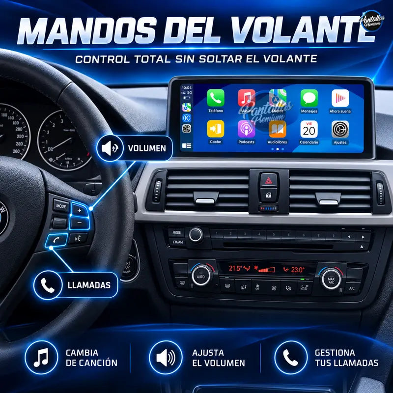 Radio pantalla CarPlay y Android Auto para BMW Serie 1 2 3 4 F20 F30 F32 F36 NBT EVO 10.25'' 2012-2021 - foto 6
