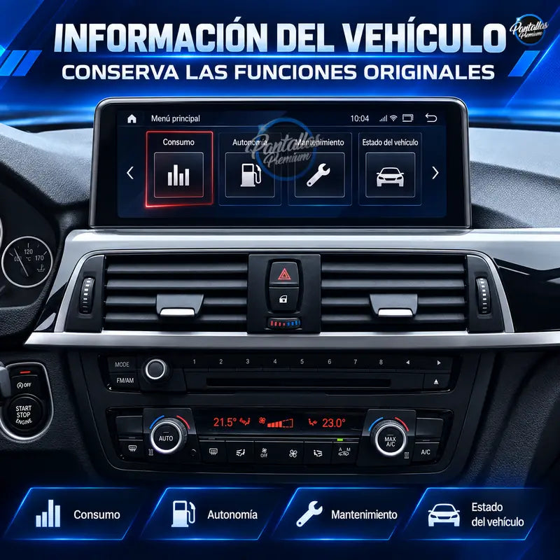 Radio pantalla CarPlay y Android Auto para BMW Serie 1 2 3 4 F20 F30 F32 F36 NBT EVO 10.25'' 2012-2021 - foto 10