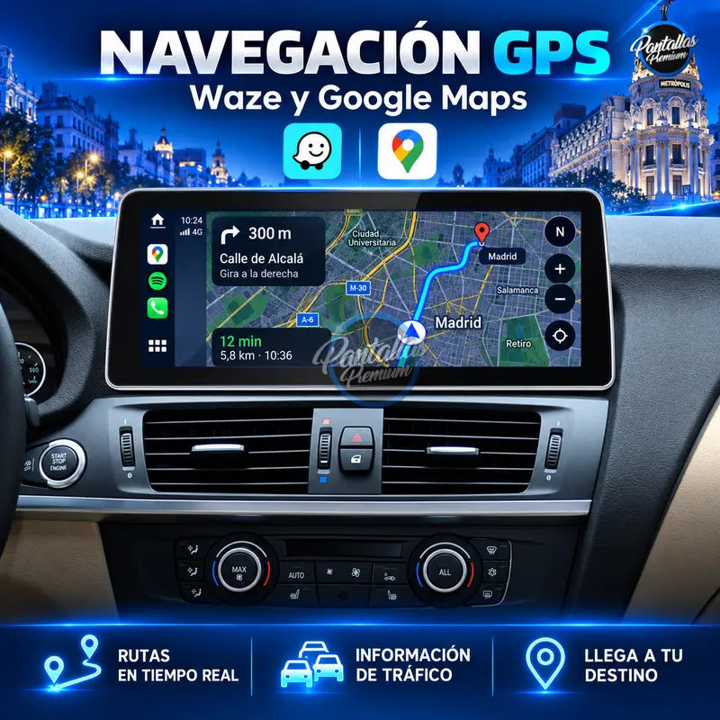 Navegación GPS Waze y Google Maps