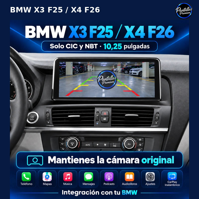 BMW X3 F25 X4 F26 CIC NBT 10,25: camara