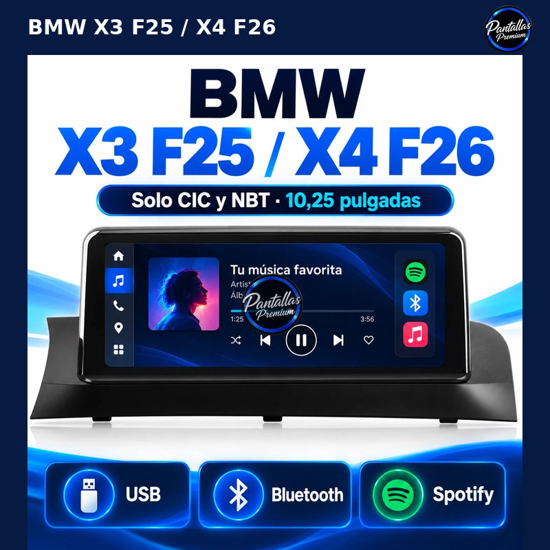 BMW X3 F25 X4 F26 CIC NBT 10,25: musica