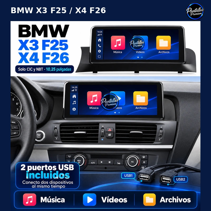 BMW X3 F25 X4 F26 CIC NBT 10,25: dos-usb