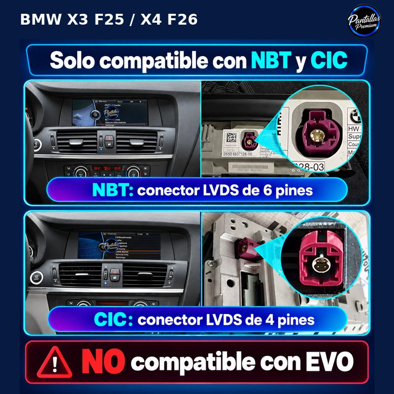 Solo CIC y NBT, no compatible con EVO