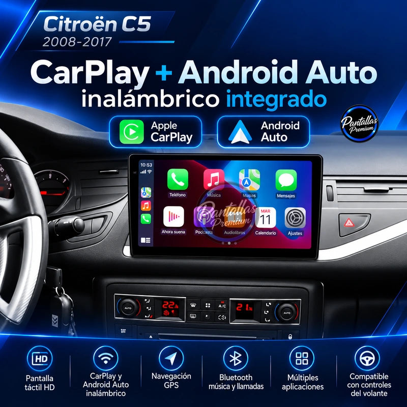 Citroën C5 2008-2017 — carplay android auto