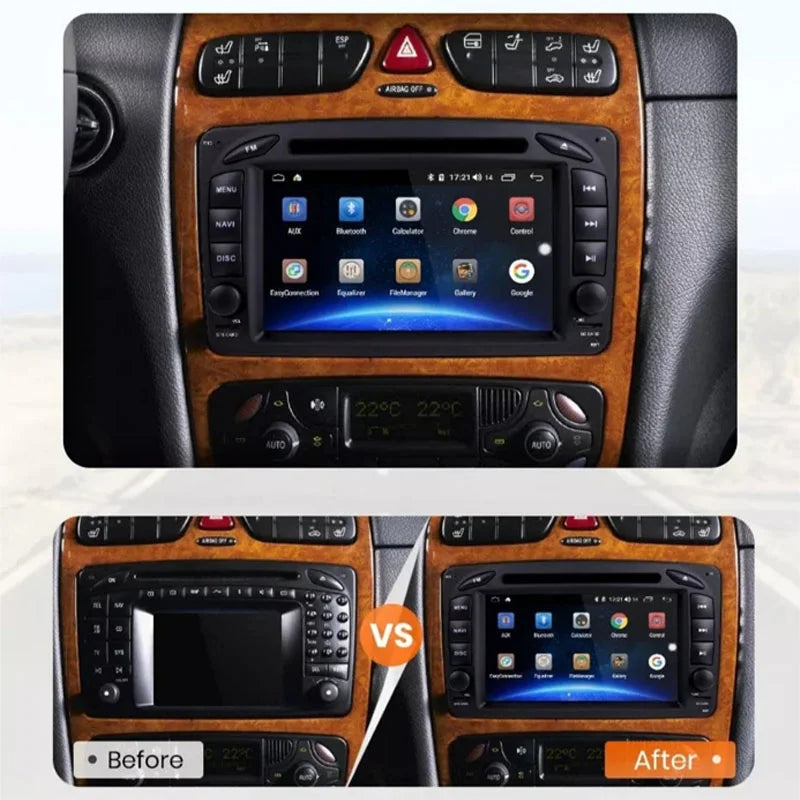 Radio Pantalla Carplay para Mercedes-Benz W203 W209 - foto 2