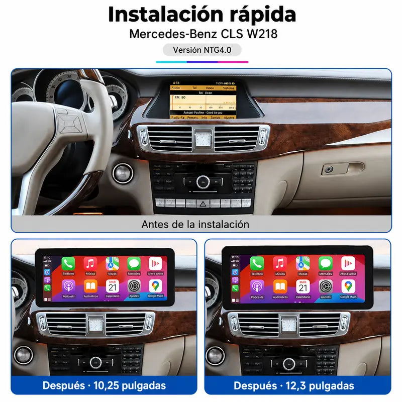 Radio pantalla CarPlay y Android Auto para Mercedes Benz CLS W218 2009-2015 - foto 3