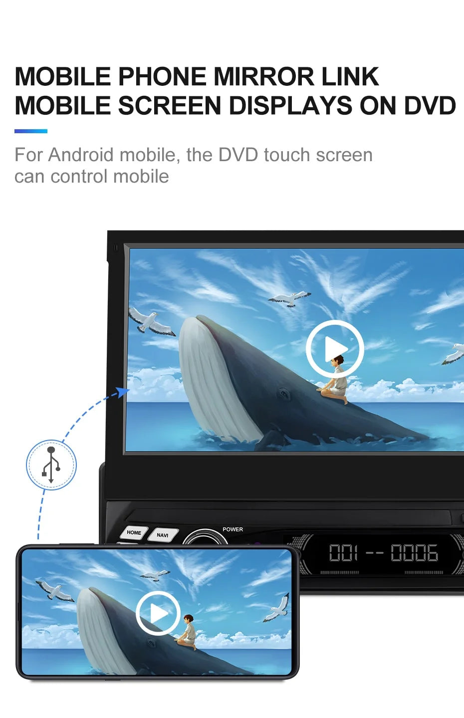 Radio 1 din android 4gb + 64gb