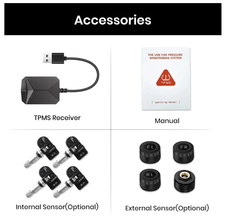 Sensor de Presión de Neumáticos TPMS con 4 sensores