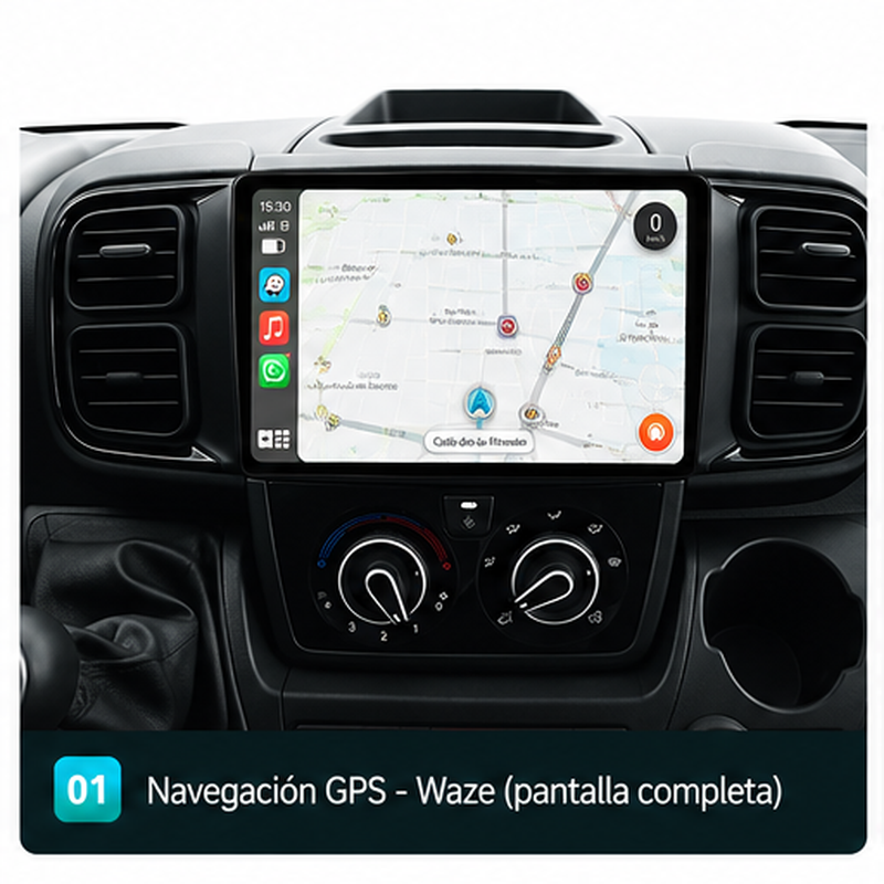 Radio Pantalla CarPlay y Android Auto para Peugeot Boxer Fiat Ducato Citroen Jumper 2018-2026