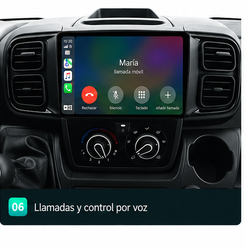 Radio Pantalla CarPlay y Android Auto para Peugeot Boxer Fiat Ducato Citroen Jumper 2018-2026