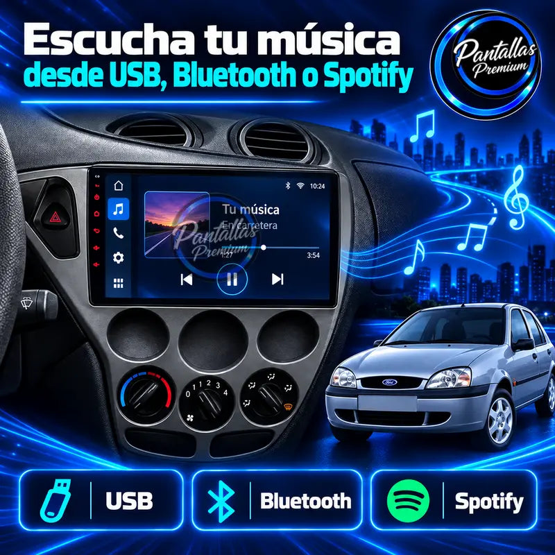 Música por USB, Bluetooth y Spotify para Ford Fiesta Mk4 y Ford Focus Mk1