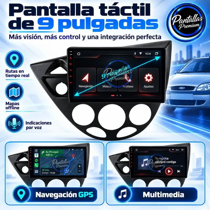 Pantalla táctil de 9 pulgadas para Ford Fiesta Mk4 y Ford Focus Mk1