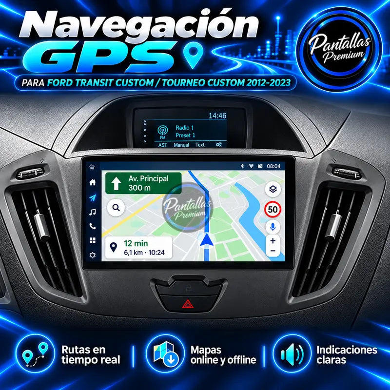 Navegación GPS Ford Transit Custom Tourneo Custom